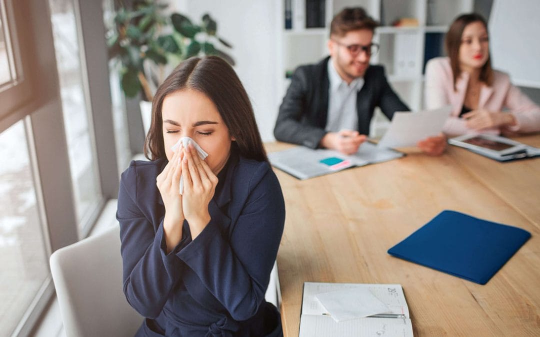 sneeze in office